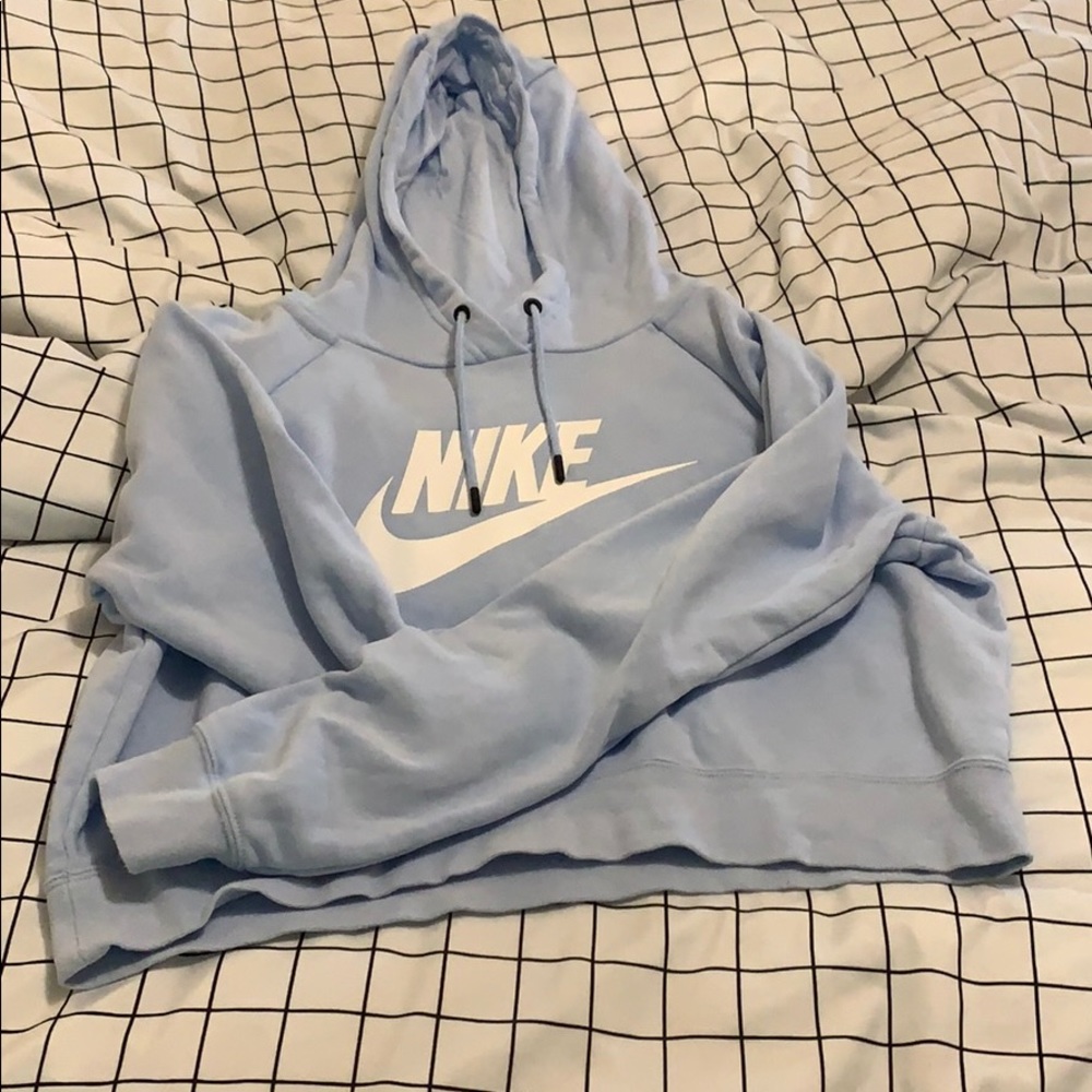 COPY - Blue cropped nike sweatshirt